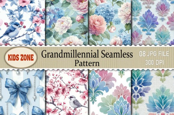 Bringing Grandmillennial Seamless Pattern to Life in Your Creative Projects