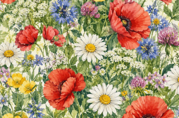 Bringing Nature Indoors: The Versatility of Watercolor Wildflower Meadow Seamless Patterns