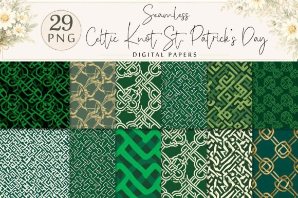 Celtic Knot St. Patrick's Day Digital Paper Guide