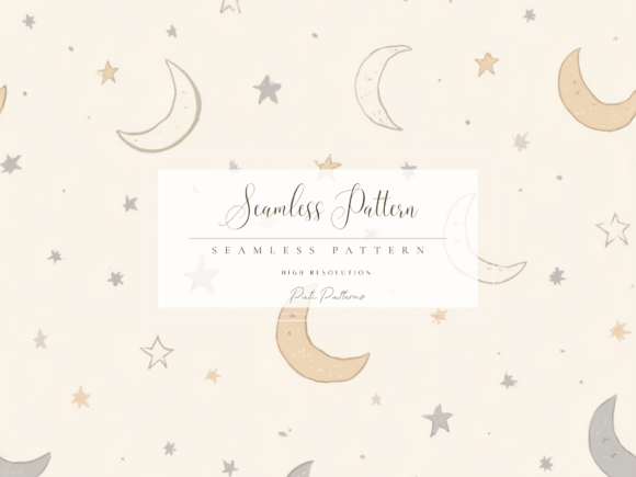 Designing Dreamy Spaces with the Kids Moon and Stars Seamless Pattern PNG