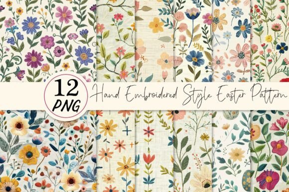 Elevate Designs with Hand Embroidered Easter Patterns