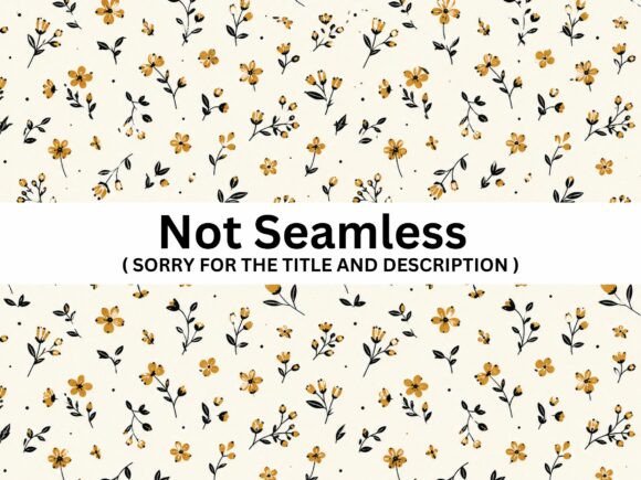 Elevate Your Creative Projects with the Tiny Ditsy Mustard Floral Pattern