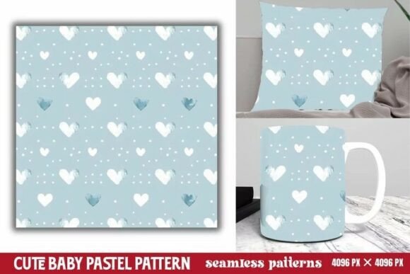 Elevating Creative Projects with a Cute Baby Pastel Pattern Background