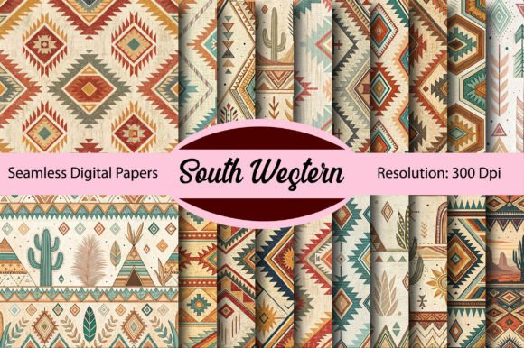 Elevating Visual Identity: The Strategic Power of South Western Seamless Digital Paper in Modern Design