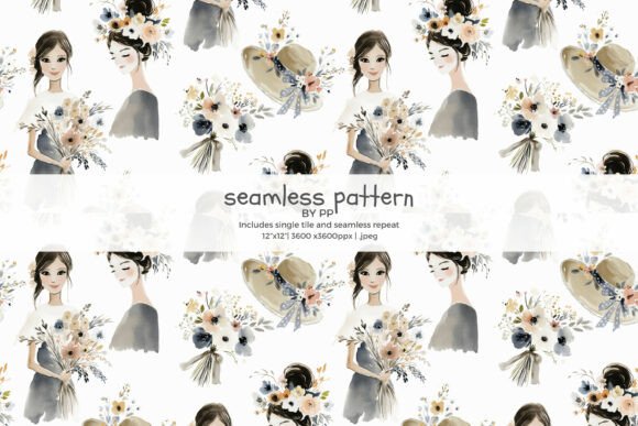 Elevating Wedding Branding with the Bridal Bouquet Seamless Pattern