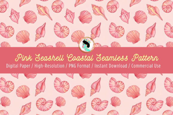 Embrace the Coast: Designing with a Pink Seashell Seamless Pattern