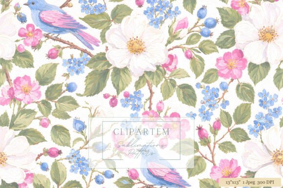 Embracing the Bluebird Floral Sublimation Pattern for Modern Creative Projects