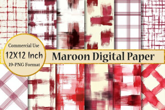 Evaluating Maroon Watercolor Digital Paper for Creative Projects