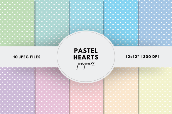 Evaluating Pastel Heart Pattern Digital Papers for Craft Projects