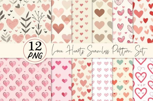 Evaluating the Love Hearts Seamless Pattern Set for Creative Projects