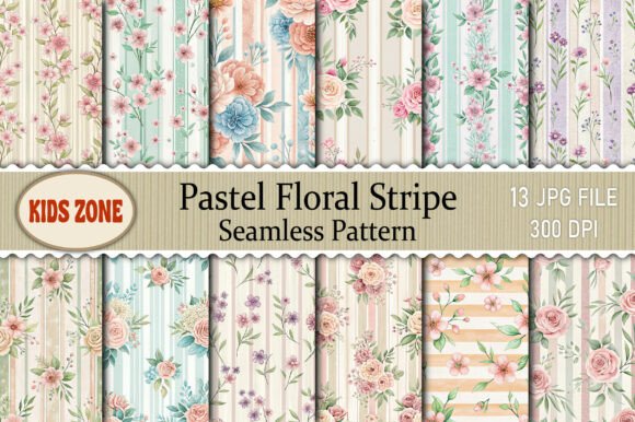 Integrating the Pastel Floral Stripe Seamless Pattern into Professional Creative Workflows
