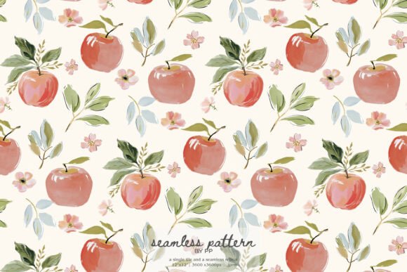 Pink Apple Seamless Pattern for Creative Projects