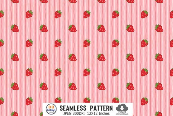 Strawberry Seamless Pattern Summer Paper
