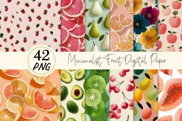Unlocking Creative Potential with Minimalist Fruit Digital Paper