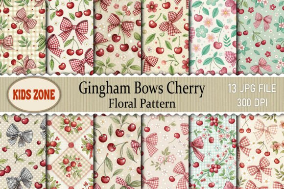 Unlocking Creative Potential with the Gingham Bows Cherry Floral Pattern