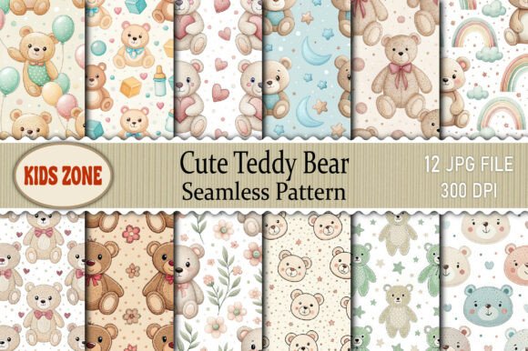 Unlocking Creativity with a Cute Teddy Bear Seamless Pattern for Your Next Project