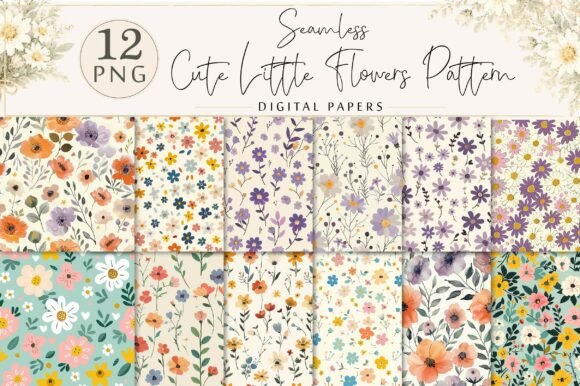 Unlocking Creativity with High-Resolution Cute Little Flowers Pattern Designs