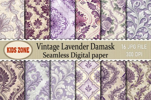 Unlocking Elegance: Real-World Uses for Vintage Lavender Damask Digital Paper