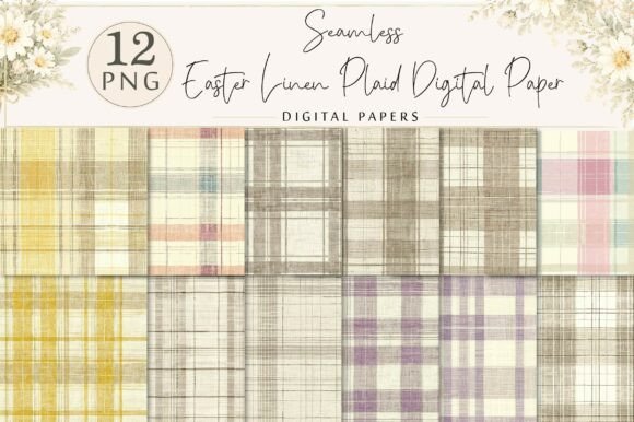 Unlocking Spring Creativity with Easter Linen Plaid Digital Paper