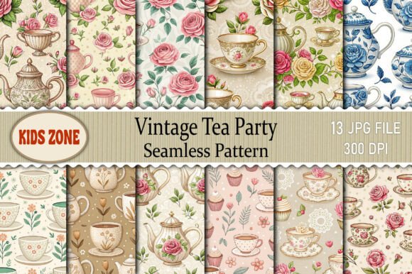 Vintage Tea Party Seamless Pattern Design Guide