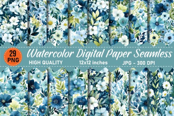 Watercolor Digital Paper Seamless for Creators